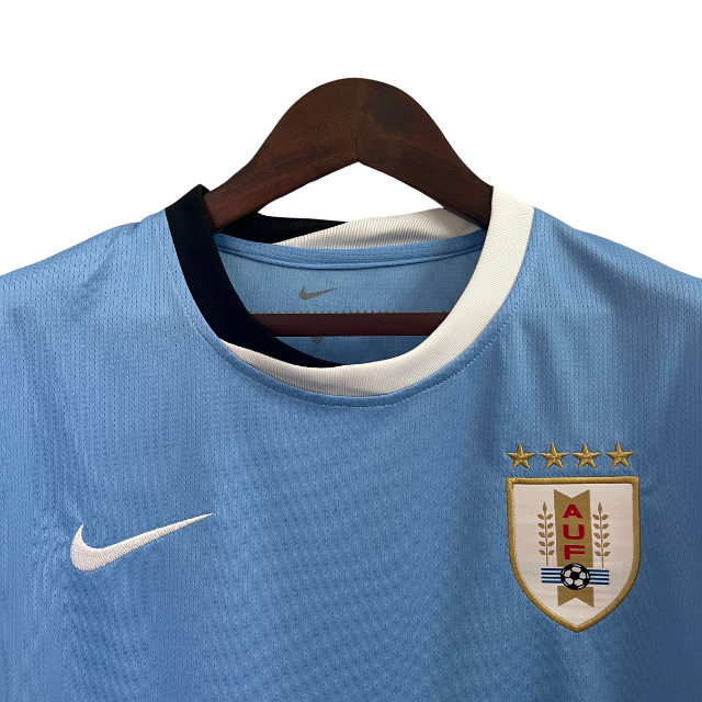 Camisa Seleção do Uruguai I 24/25 - Torcedor Masculina - Azul com detalhes em branco e preto