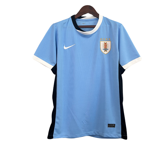 Camisa Seleção do Uruguai I 24/25 - Torcedor Masculina - Azul com detalhes em branco e preto