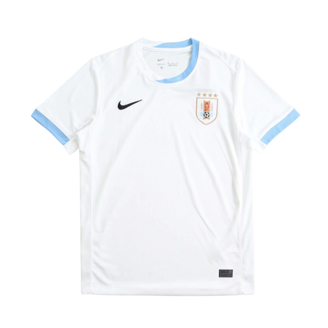 Camisa Seleção do Uruguai II 24/25 - Torcedor Masculina - Branca com detalhes em azul