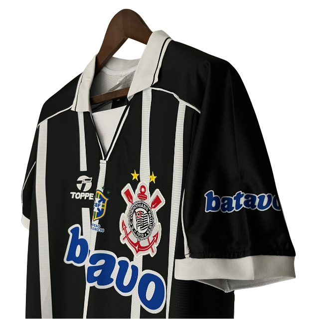 Camisa Topper Retrô Corinthians Batavo II 1999 - Preto