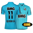 Camisa Santos 2012 Centenário - Personalizada NEYMAR JR N°11 -Torcedor Masculina Azul