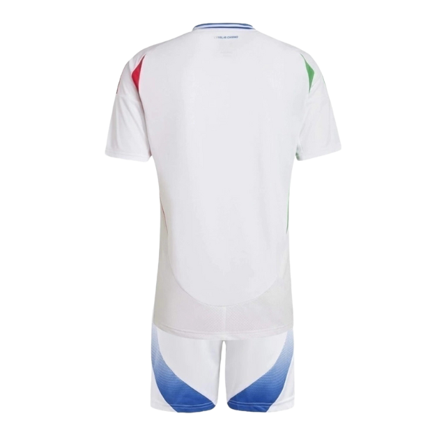 Kit Infantil Seleção da Itália II 24/25 - Branco com detalhes em azul e vermelho e verde
