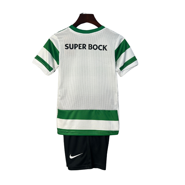 Kit Infantil Sporting I 25/26 - Verde e branco