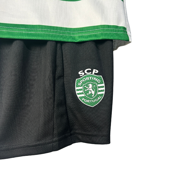 Kit Infantil Sporting I 25/26 - Verde e branco