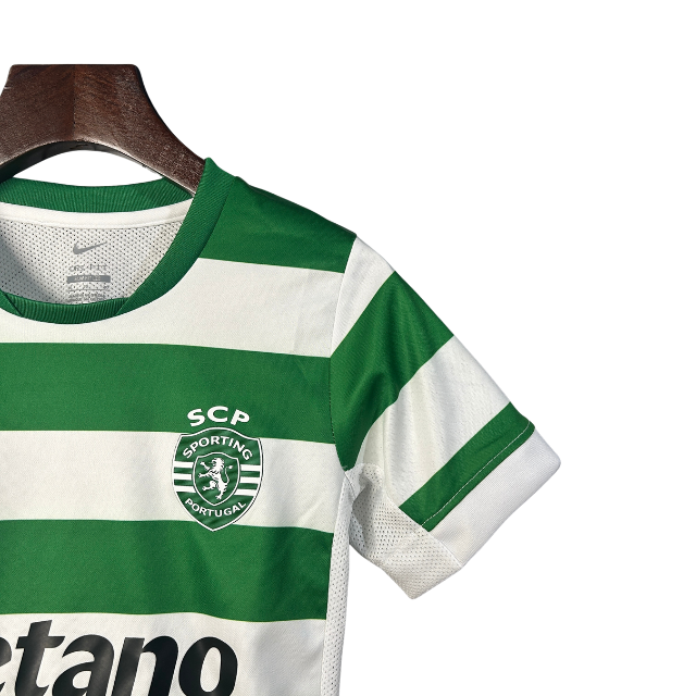 Kit Infantil Sporting I 25/26 - Verde e branco