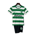 Kit Infantil Sporting I 25/26 - Verde e branco