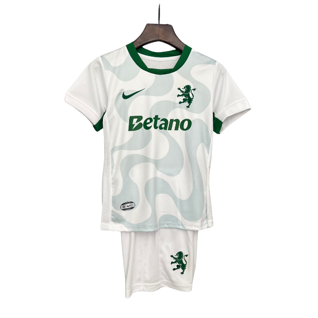 Kit Infantil Sporting alternativo 25/26 - Branco