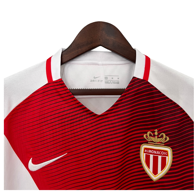 Camisa Mônaco I 2016/17 - Branco com detalhes em vermelho