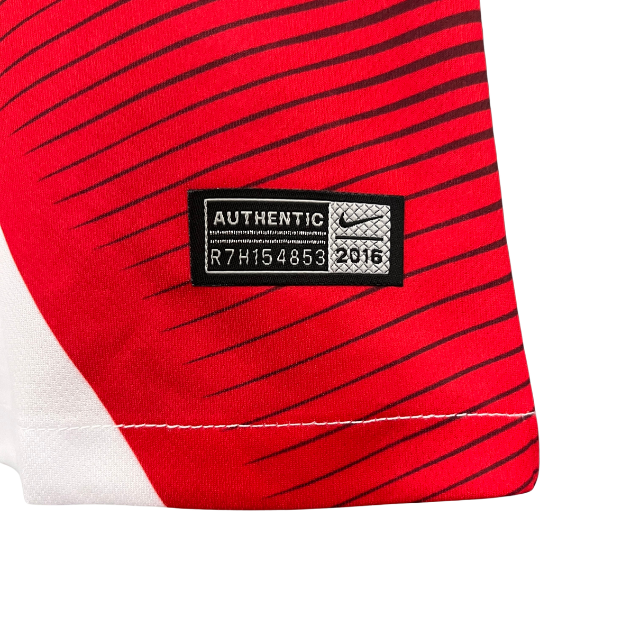 Camisa Mônaco I 2016/17 - Branco com detalhes em vermelho