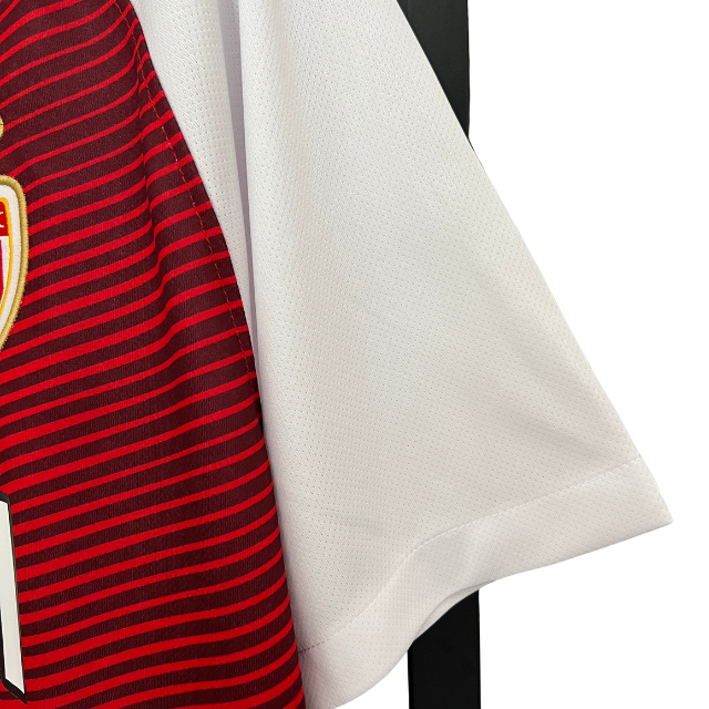 Camisa Mônaco I 2016/17 - Branco com detalhes em vermelho