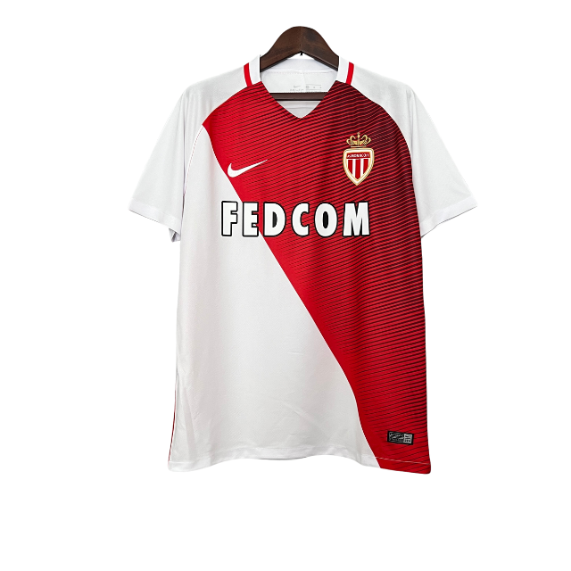 Camisa Mônaco I 2016/17 - Branco com detalhes em vermelho