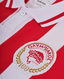 Camisa Olympiacos 100 Anos - Torcedor Masculina - Branco e vermelho