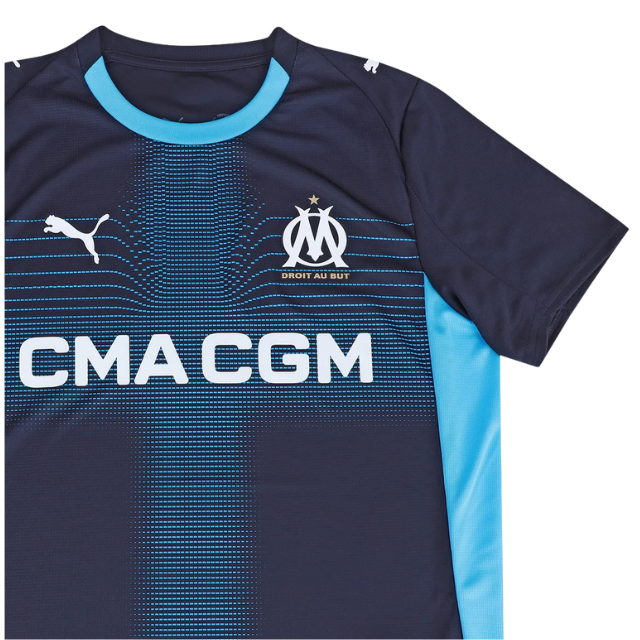 Camisa Olympique Marseille Away 25/26 - Torcedor Masculina - Preto e azul