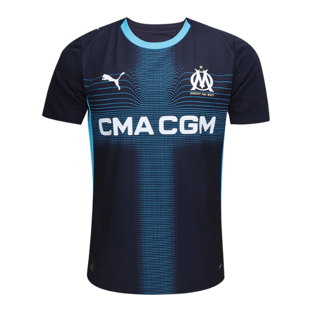 Camisa Olympique Marseille Away 25/26 - Torcedor Masculina - Preto e azul
