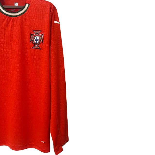 Camisa Seleção Portugal I Manga Longa 25/26 - Vermelho - Torcedor Masculino