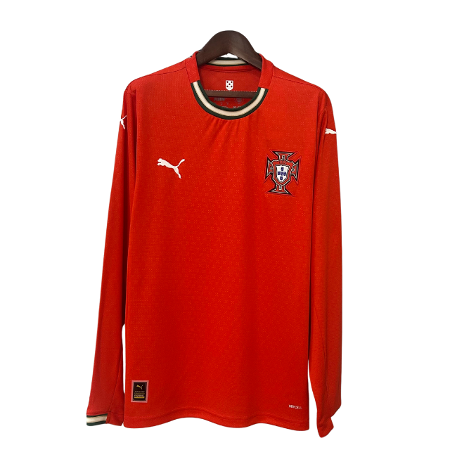Camisa Seleção Portugal I Manga Longa 25/26 - Vermelho - Torcedor Masculino