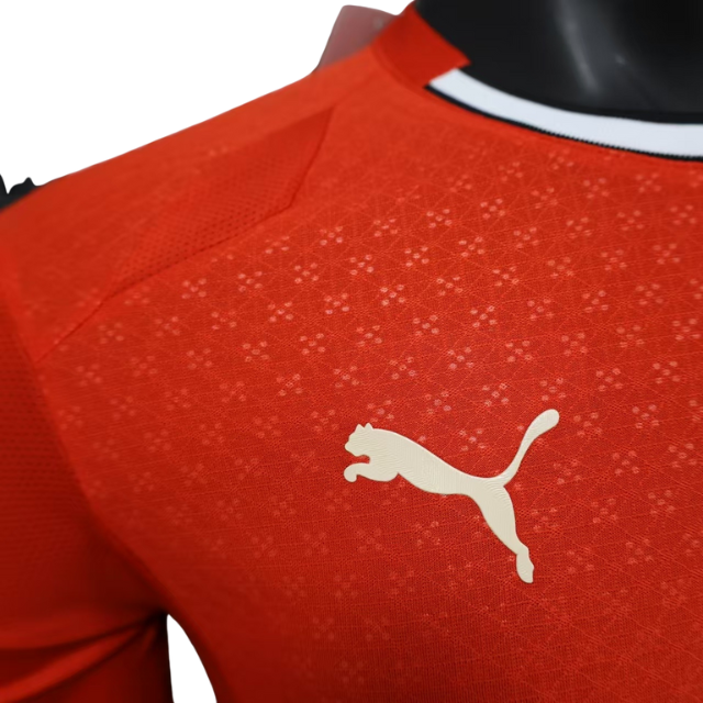 Camisa Seleção de Portugal I 25/26 - Jogador Masculina - Vermelha com detalhes em verde