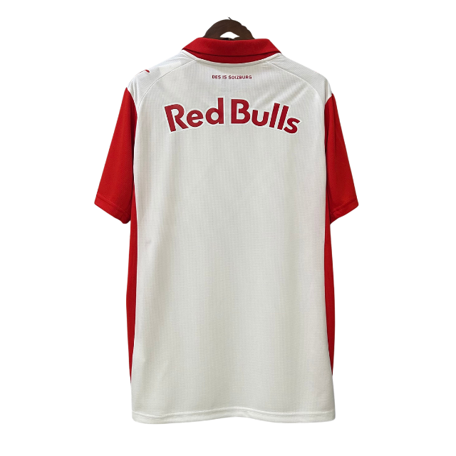 Camisa Red Bull Leipzig 25/26 - Torcedor Masculina - Branca com detalhes em vermelho