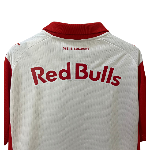 Camisa Red Bull Leipzig 25/26 - Torcedor Masculina - Branca com detalhes em vermelho
