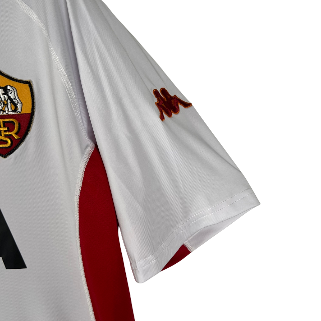 Camisa Roma retrô Away 01/02 - Torcedor - Branca