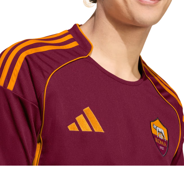 Camisa AS Roma 2025/26 Home Torcedor Masculina - Vinho