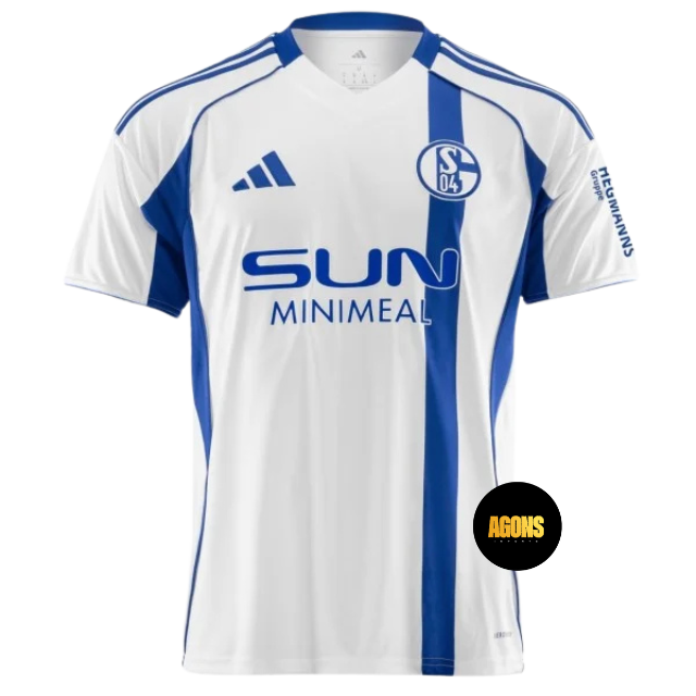 Camisa Schalke 04 II 25/26 - Torcedor Masculina -Branco e azul
