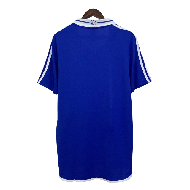 Camisa Retrô Schalke 04 I 2001/02 - Torcedor - Azul