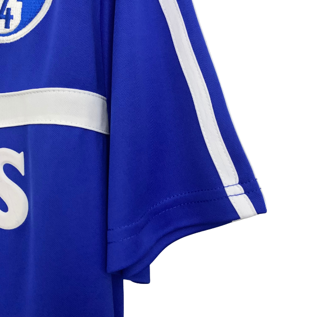Camisa Retrô Schalke 04 I 2001/02 - Torcedor - Azul