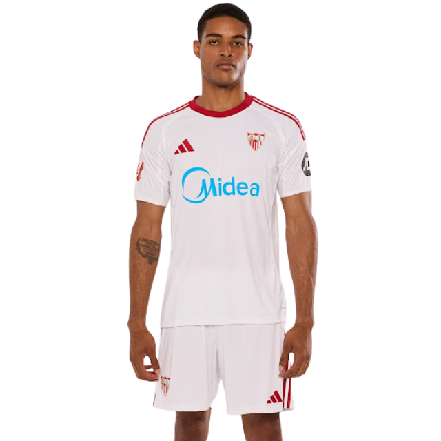 Camisa Sevilla I 25/26 - Torcedor Masculina - Branca