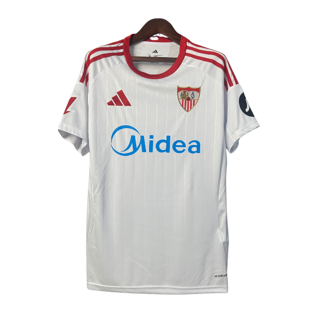 Camisa Sevilla I 25/26 - Torcedor Masculina - Branca