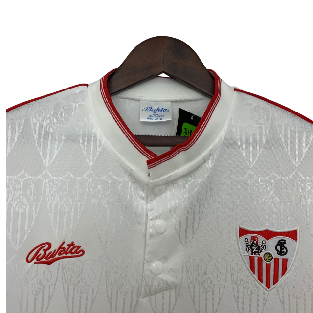 Camisa Retrô Sevilla 91/92 Home - Torcedor - Branca