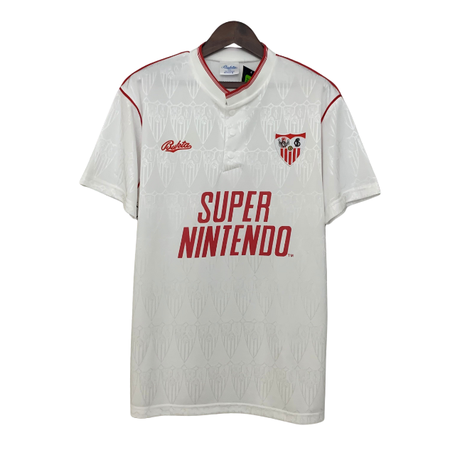 Camisa Retrô Sevilla 91/92 Home - Torcedor - Branca