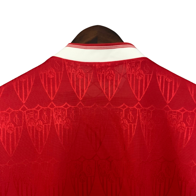Camisa Retrô Sevilla 91/92 Away - Torcedor - Vermelho