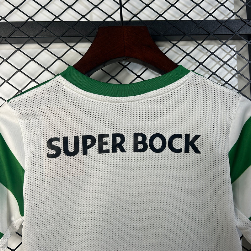Kit Infantil Sporting I 25/26 - Verde e branco