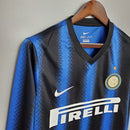 Camisa Retrô Inter de Milão I 2010/11 -Manga Longa - Masculina - Azul e preta