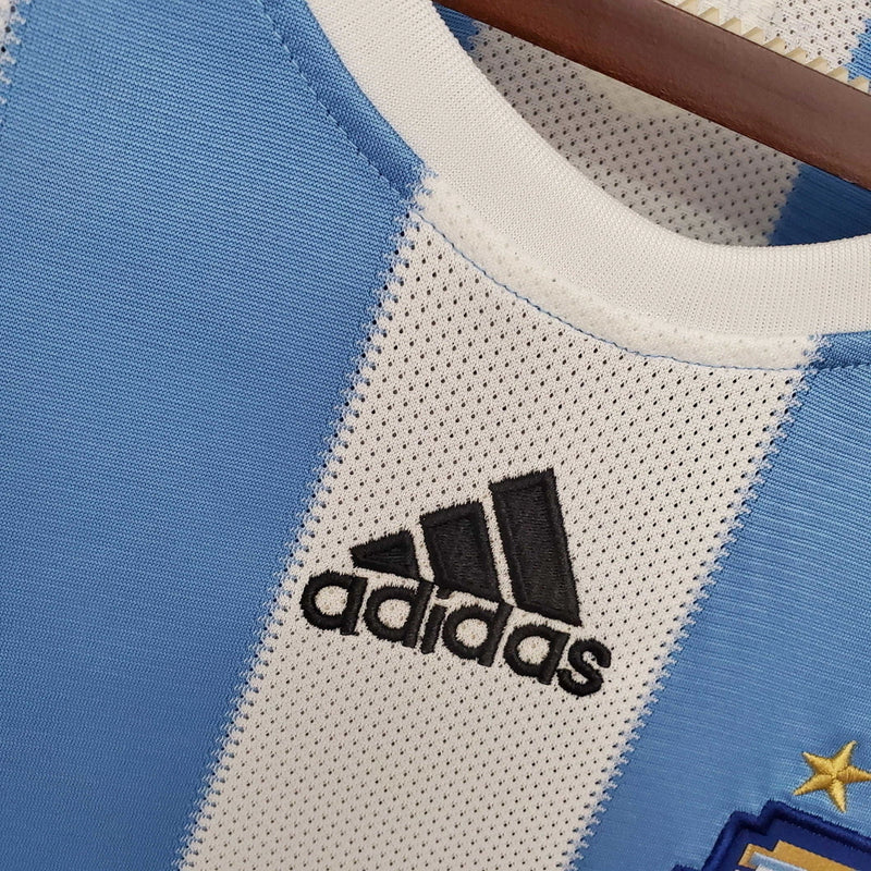 Camisa Retrô Seleção da Argentina I 2010 - Azul e branca