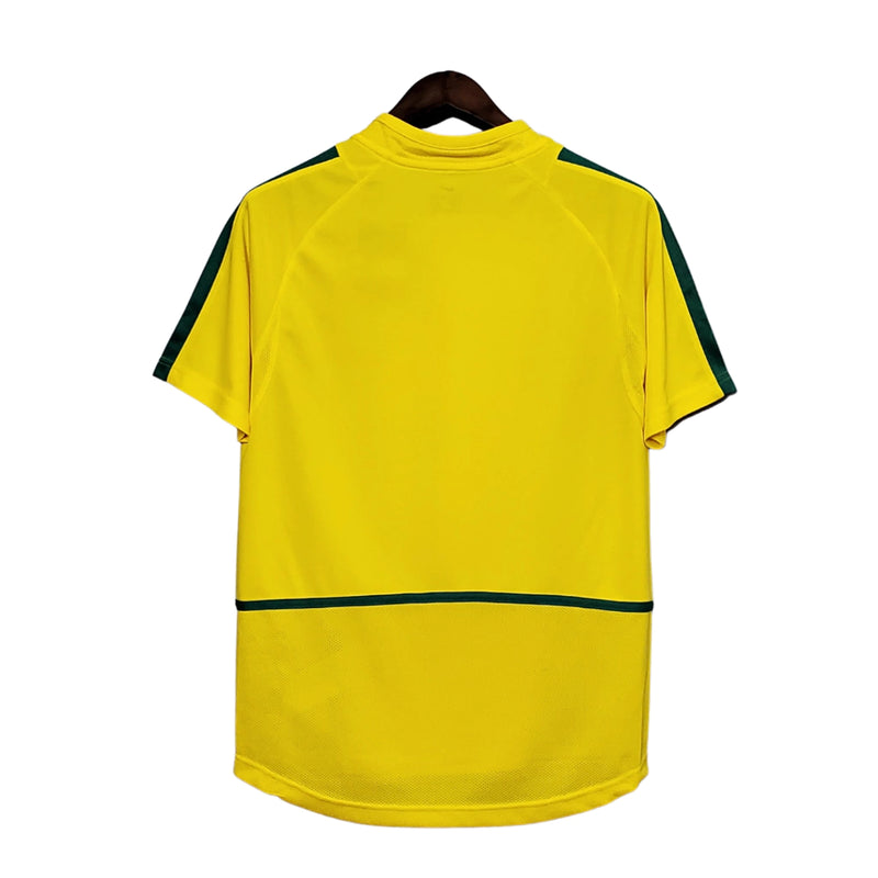 Camisa Retrô Seleção Brasileira 2002 Home - Torcedor - Amarela