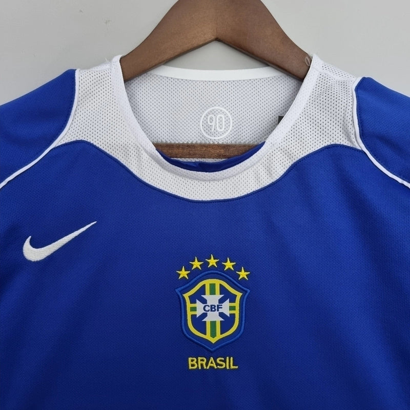 Camisa Retrô Seleção Brasileira 2004 II - Torcedor - Azul