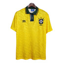 Camisa Retrô Seleção Brasil 1991/93 Home - Amarela