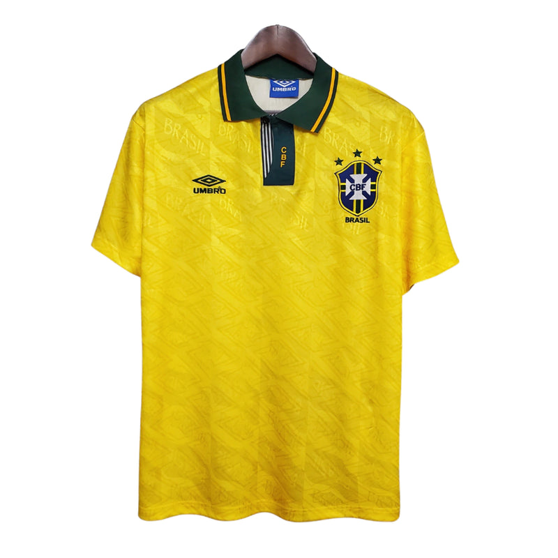 Camisa Retrô Seleção Brasil 1991/93 Home - Amarela