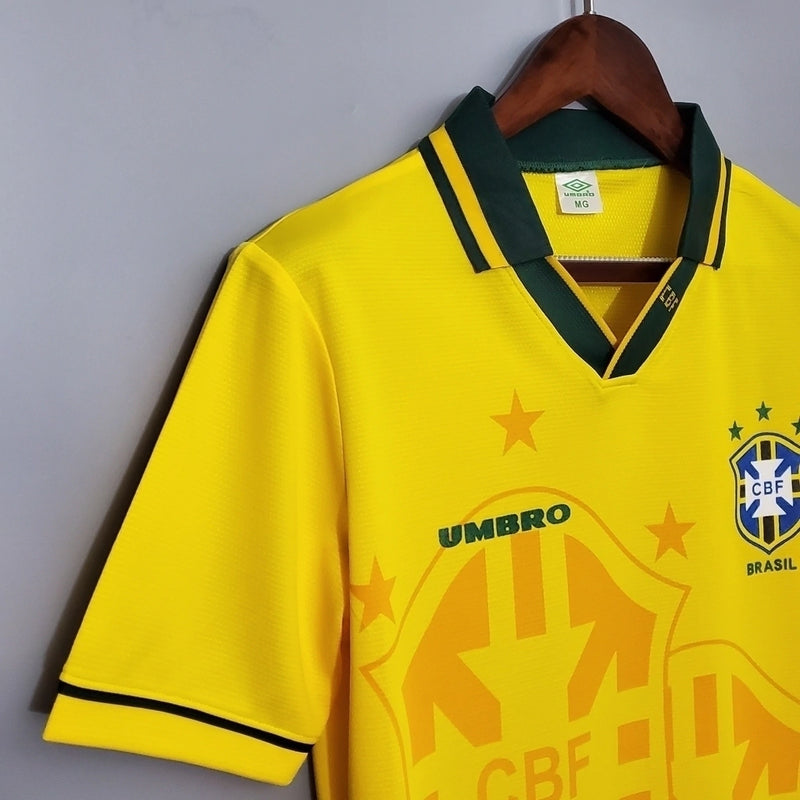 Camisa Retrô Seleção Brasileira  94/95 I - Torcedor - Amarela