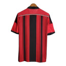 Camisa Retrô AC Milan I 2014/2015 - Masculina - Vermelha e preta com detalhes em branco
