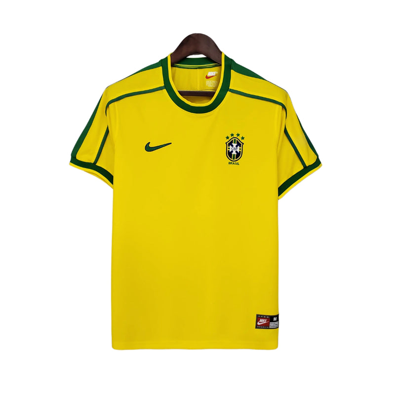 Camisa Retrô Seleção Brasil 1997/98 Home - Amarela