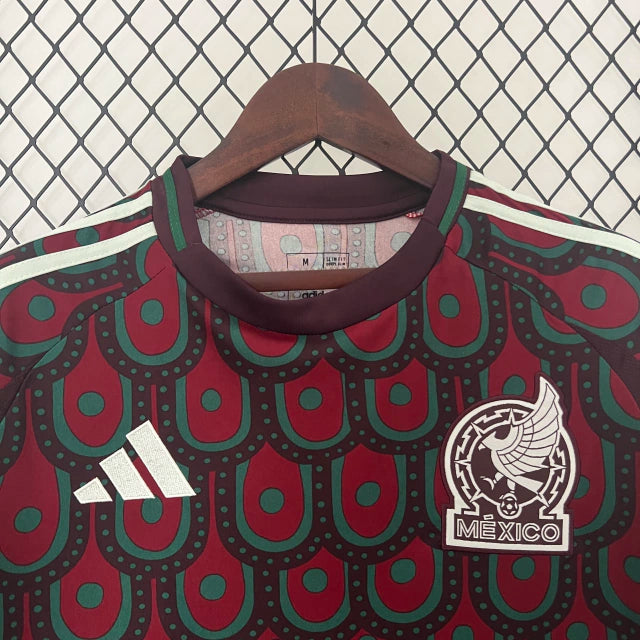 Camisa Seleção México I 2024/25 - Masculina Torcedor - Grená