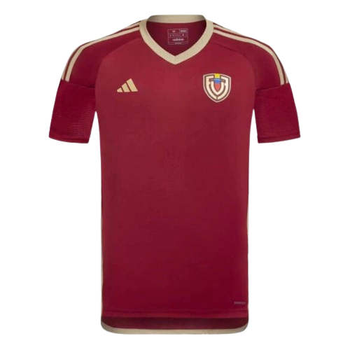 Camisa Seleção Venezuela I 24/25 - Torcedor Masculina - Vinho com detalhes em dourado