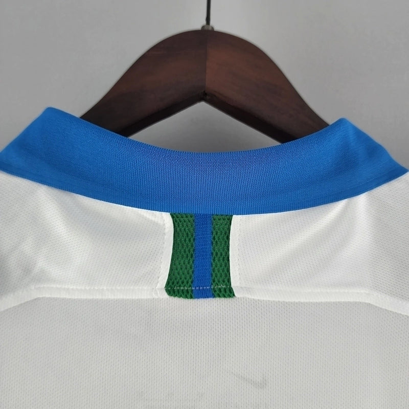 Camisa Seleção Brasileira Copa América 2019/2020 Torcedor  Feminina - Branca com detalhes em azul e verde