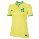 Camisa Seleção Brasileira I 2022 - Torcedor Feminina - Amarela com detalhes em verde