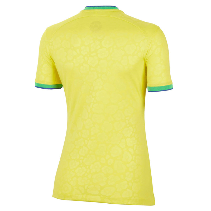 Camisa Seleção Brasileira I 2022 - Torcedor Feminina - Amarela com detalhes em verde