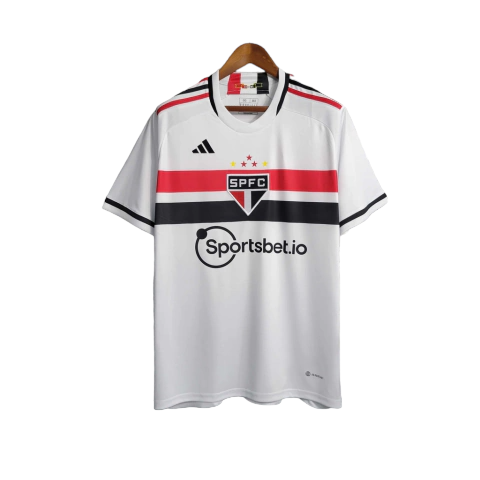 Camisa São Paulo I 23/24 - Torcedor  Masculina - Branca com patrocínio