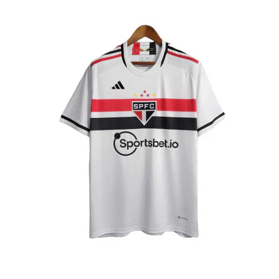 Camisa São Paulo I 23/24 - Torcedor Masculina - Branca com patrocínio